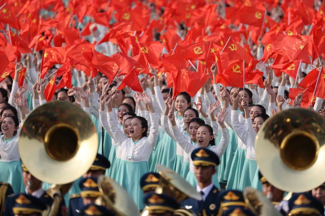庆祝中国共产党成立100周年大会现场高清大图