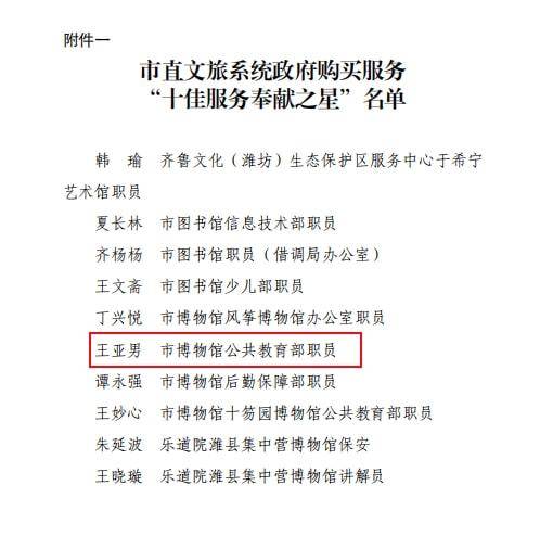 潍坊王亚男荣获“十佳服务奉献之星”荣誉称号(图3)