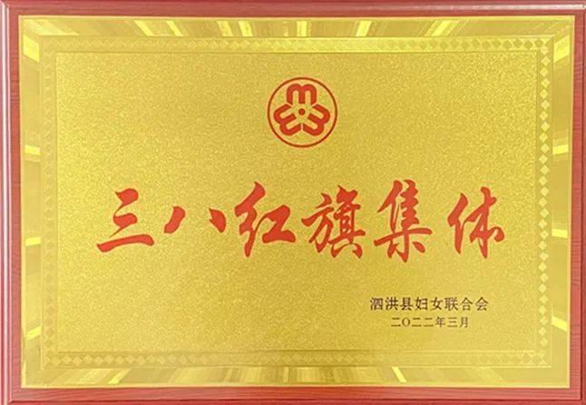【喜报】泗洪**民三庭获颁“三八红旗集体”荣誉奖牌(图1)