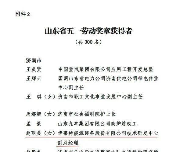 喜报：赵丽美荣获山东省五一劳动奖章荣誉称号(图2)