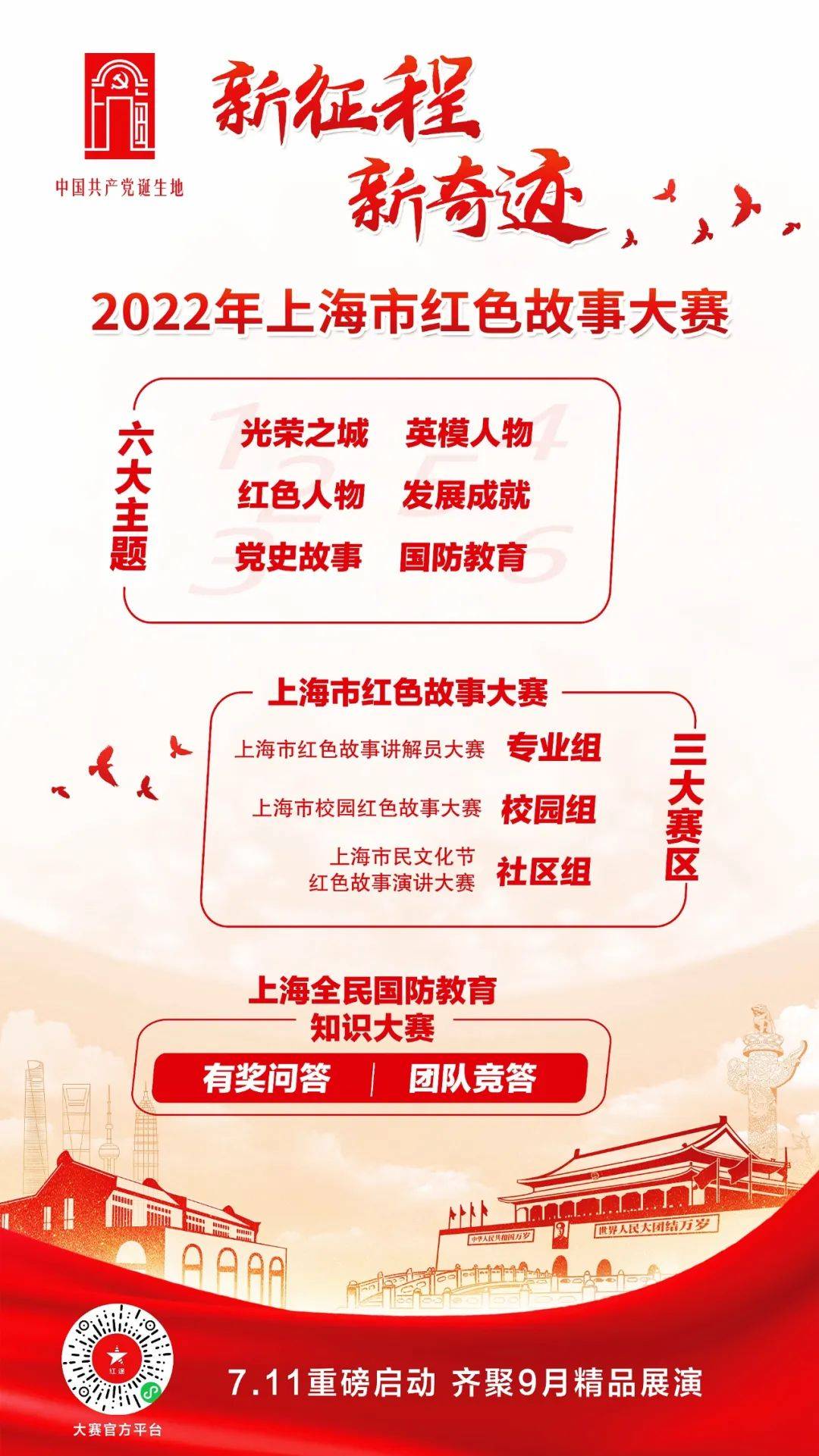六大主题，三大赛区！“新征程·新奇迹”2022年上海市红色故事大赛启动(图2)