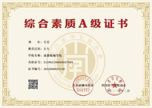 全省仅20名！锦城学子毛雯获评2022年“四川省大学生年度人物”荣誉称号(图18)