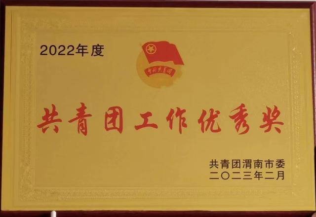 喜报来啦——大荔团县委获得“2022年度共青团工作优秀奖”荣誉称号(图1)
