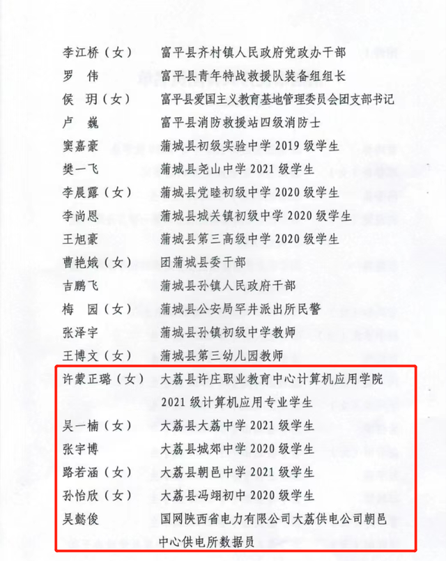 喜报来啦——大荔团县委获得“2022年度共青团工作优秀奖”荣誉称号(图10)