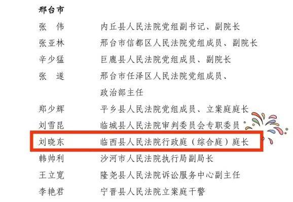 喜报！我院刘晓东同志荣获“全省法院涉诉信访工作先进个人”称号(图1)