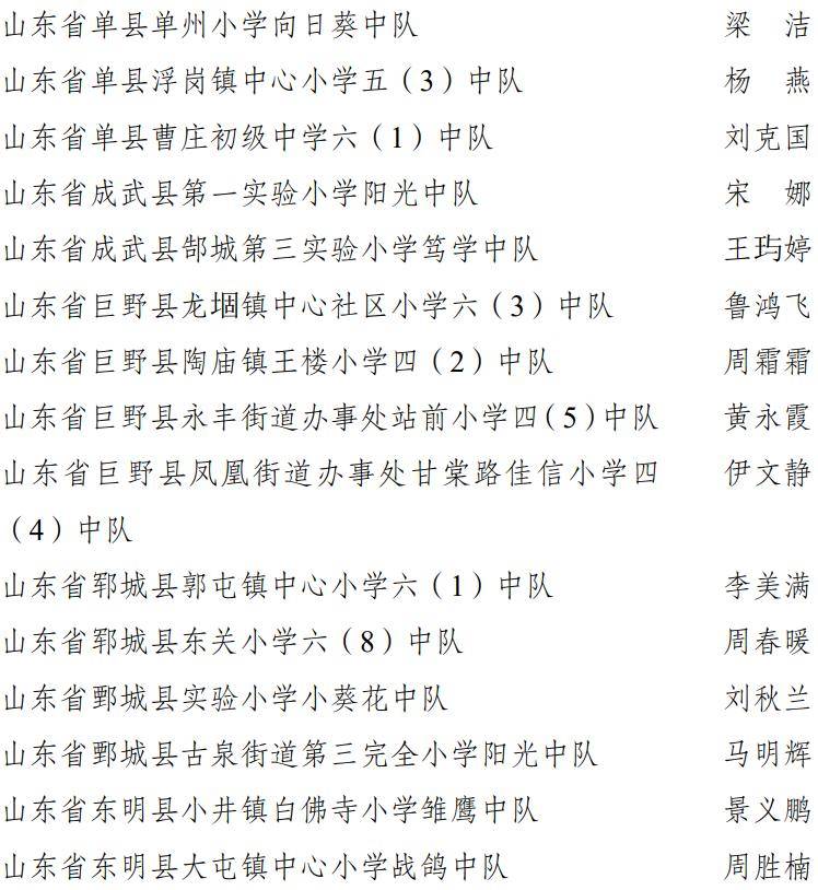 国家级称号！菏泽38个少先队中队上榜！(图3)