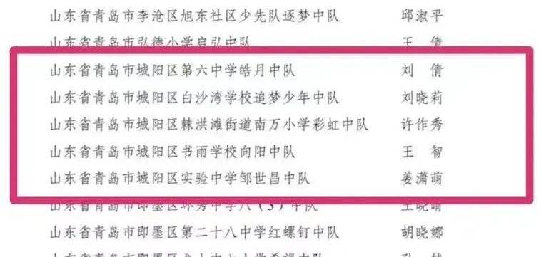 喜报！城阳区5个少先队中队荣获“全国红领巾中队”称号！(图2)