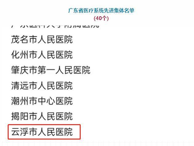 祝贺！云浮一个单位、三名同志被授予“广东省医疗系统先进集体、先进个人”荣誉称号(图1)