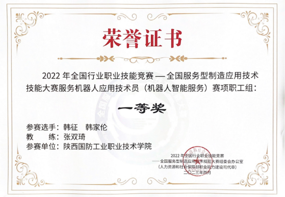 陕西国防工业职业技术学院两位教师荣获 “全国技术能手”荣誉称号(图2)